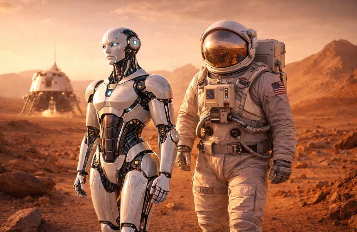 Exploring Mars as a team - Human and Android.